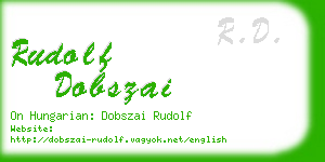 rudolf dobszai business card